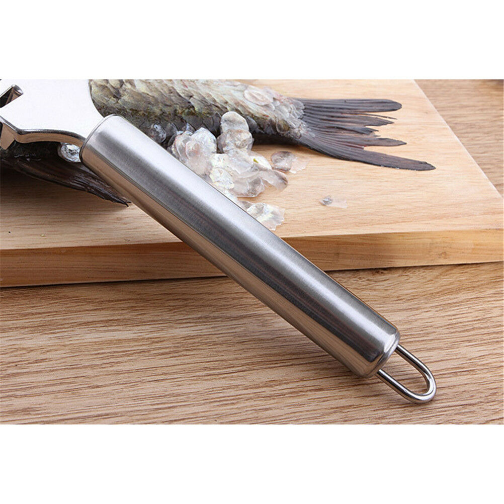 Stainless Steel Fish Scale Remover Cleaner Scaler Scraper Peeler Kitchen DD