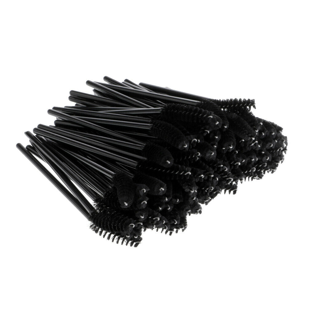 100x Disposable Eyelash Extension Brush Comb Spiral Mascara Wands Applicator