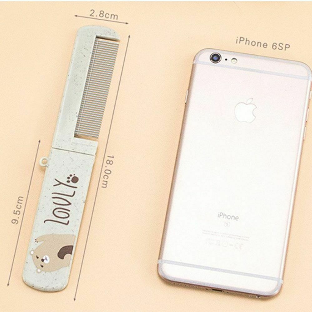 Size stainless close-tooth comb Hair Comb Folding Hair Brush rotating mirror