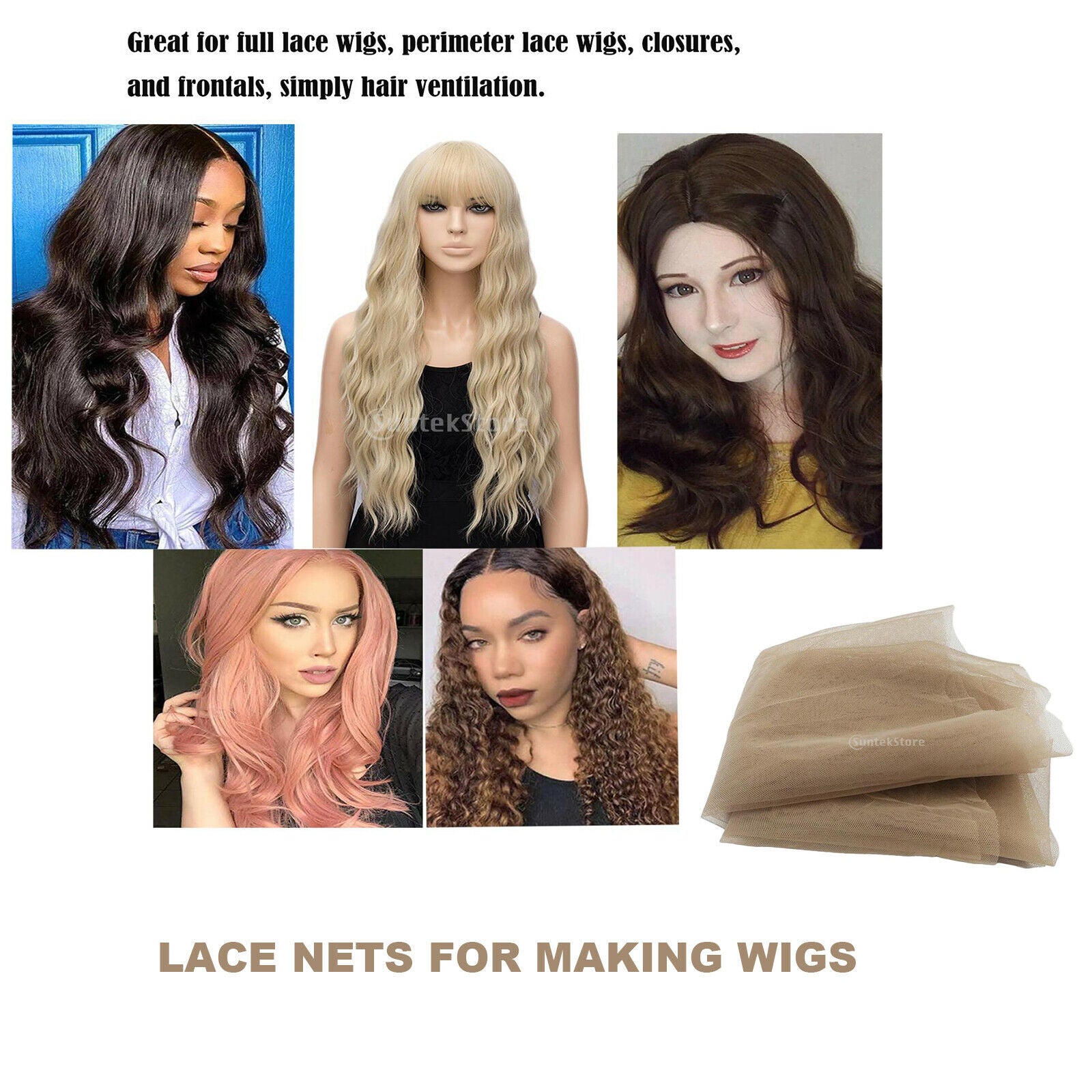 1 Yard Lace Nat Material for making or ventilating lace wig   Lace Front or