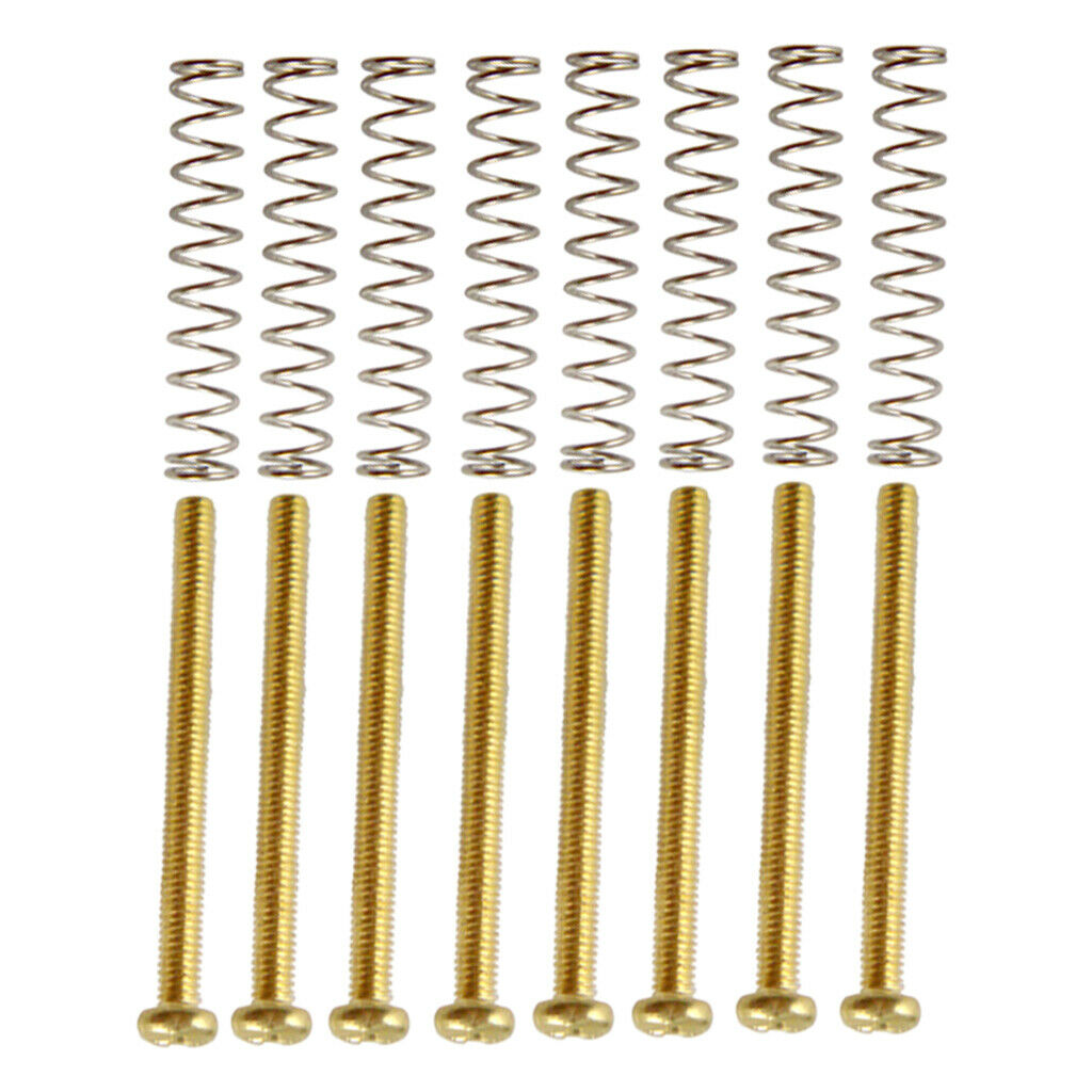 8pcs Metal Humbucker Pickup Frame Screws for Electric Guitar Parts Golden