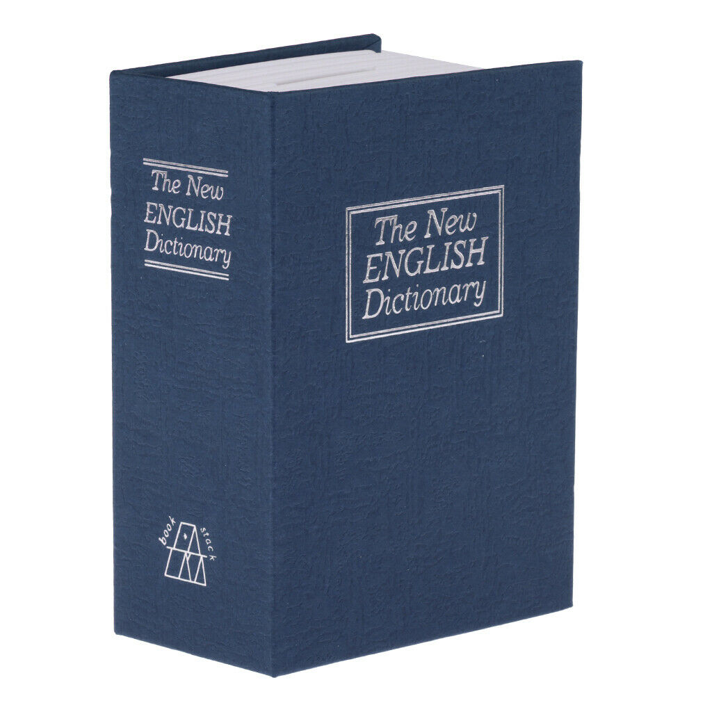 Small Hidden Dictionary Book Travel Hide   with Key Piggy Bank Blue