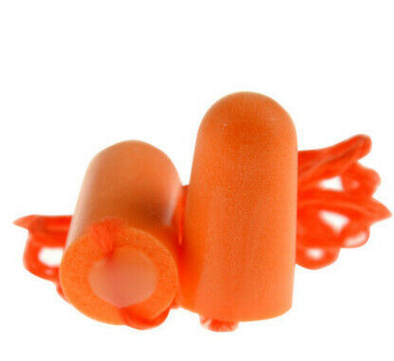 50Pcs Soundproof Earplug with Wire Anti-Noise Reduction Mute Protective Earplug