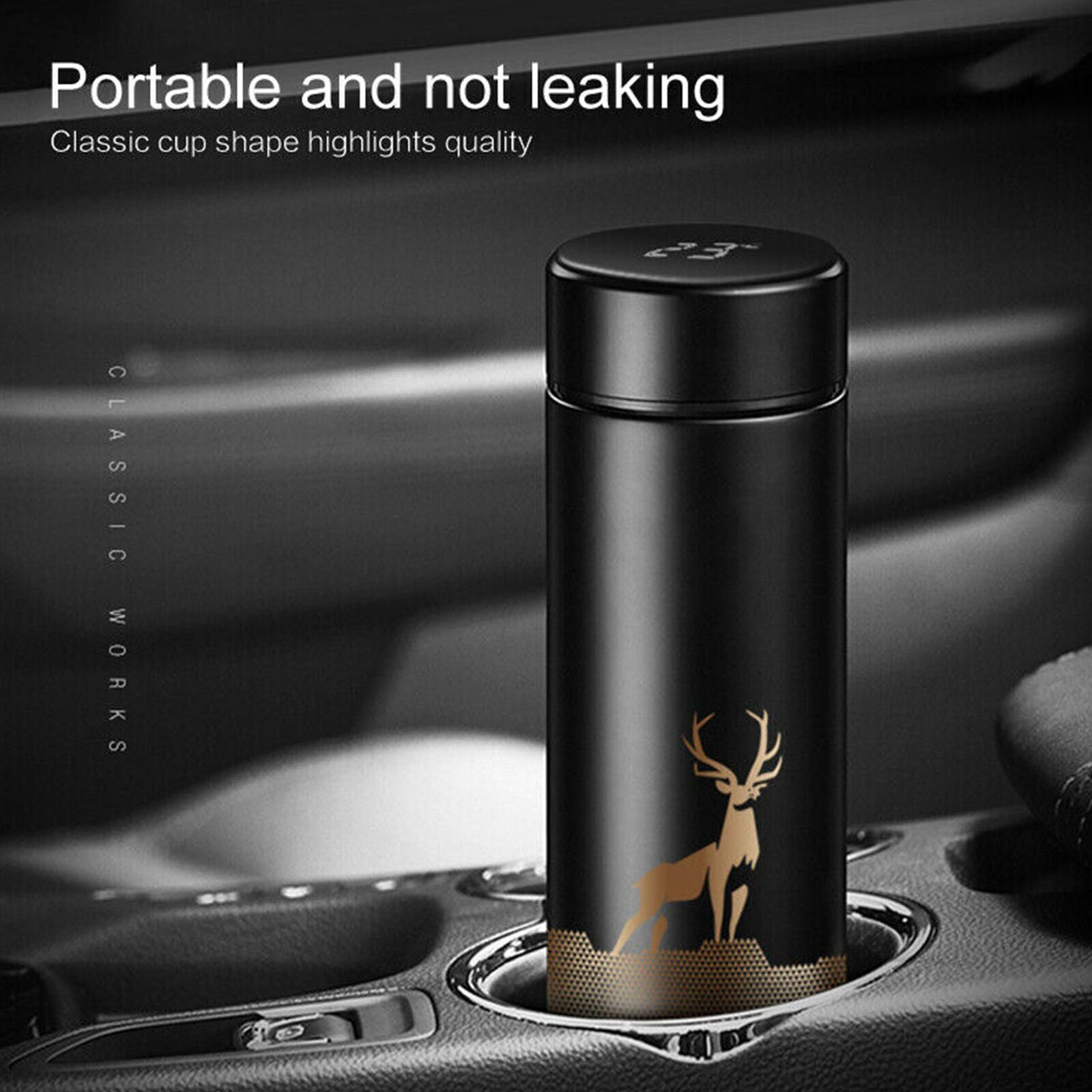 Insulated Travel Coffee Mug Cup Thermal Stainless Steel Flask Vacuum Thermos