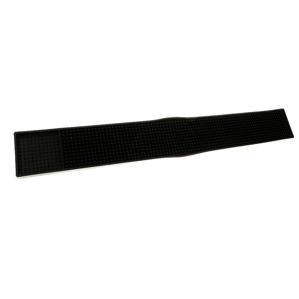 2x Rubber Bar Service Mat Water Proof Bar Mat Cocktail Cup Coaster Tool 8x58CM
