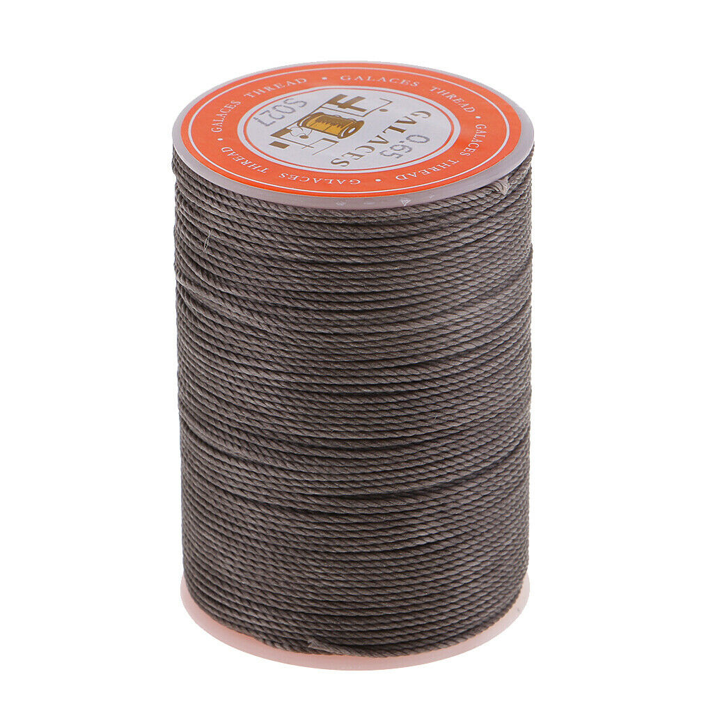 Leather Sewing Waxed Polyester Cord Thread Hand Stitching Craft Dark Grey