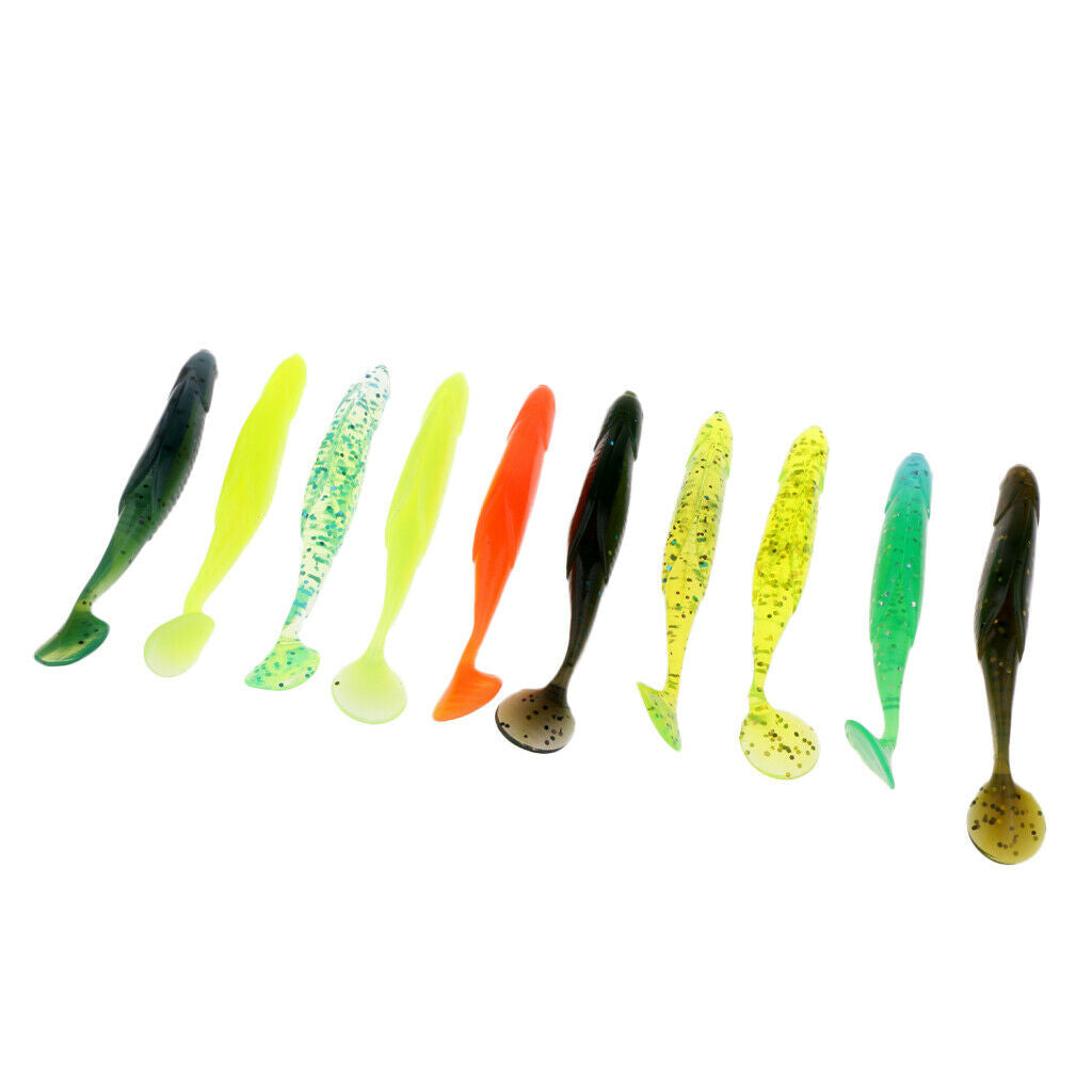 10Pcs Vivid Worms Soft Plastic Artificial Bionics Fishing Bait Lures 9.5cm