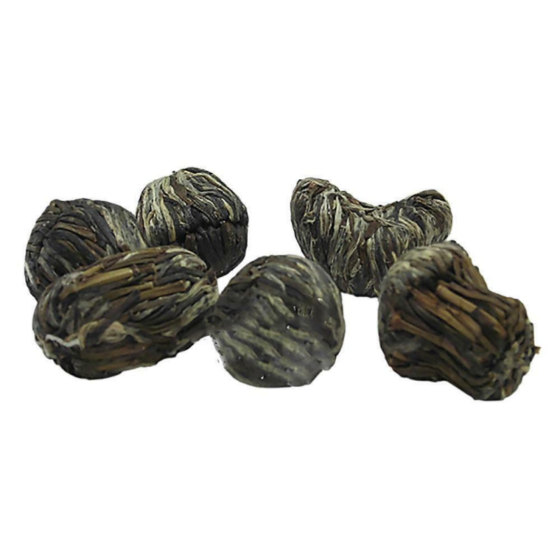 16Pcs  Different  Flower Handmade Green Blooming Flowering Flower Tea Ball