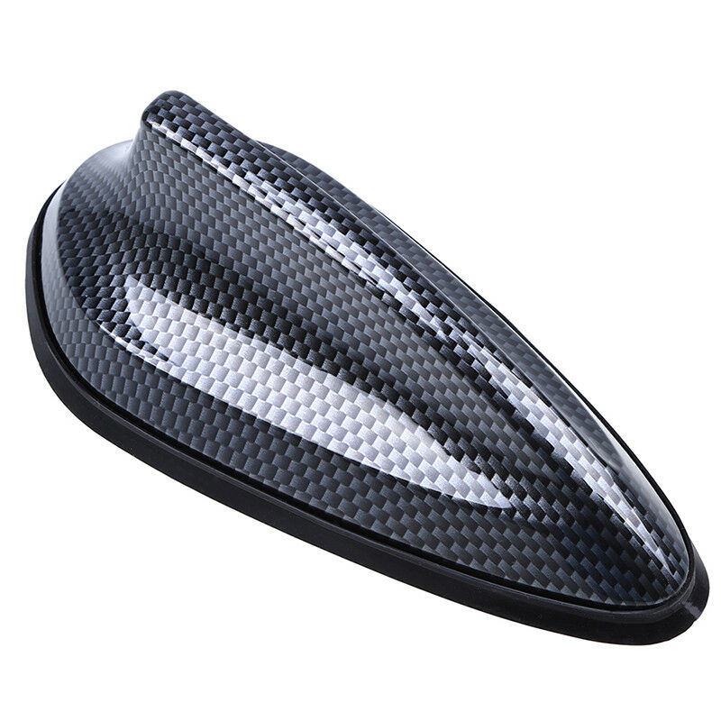 Waterproof Carbon Fiber Style Shark Fin Antenna FM Radio Signal Aerial for Car