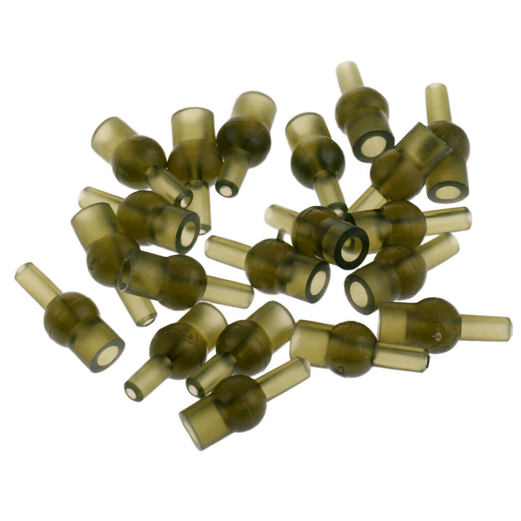 20pcs Silicone Fishing Rig Tulip Beads Carp Sea Fishing Shock Buffer Beads