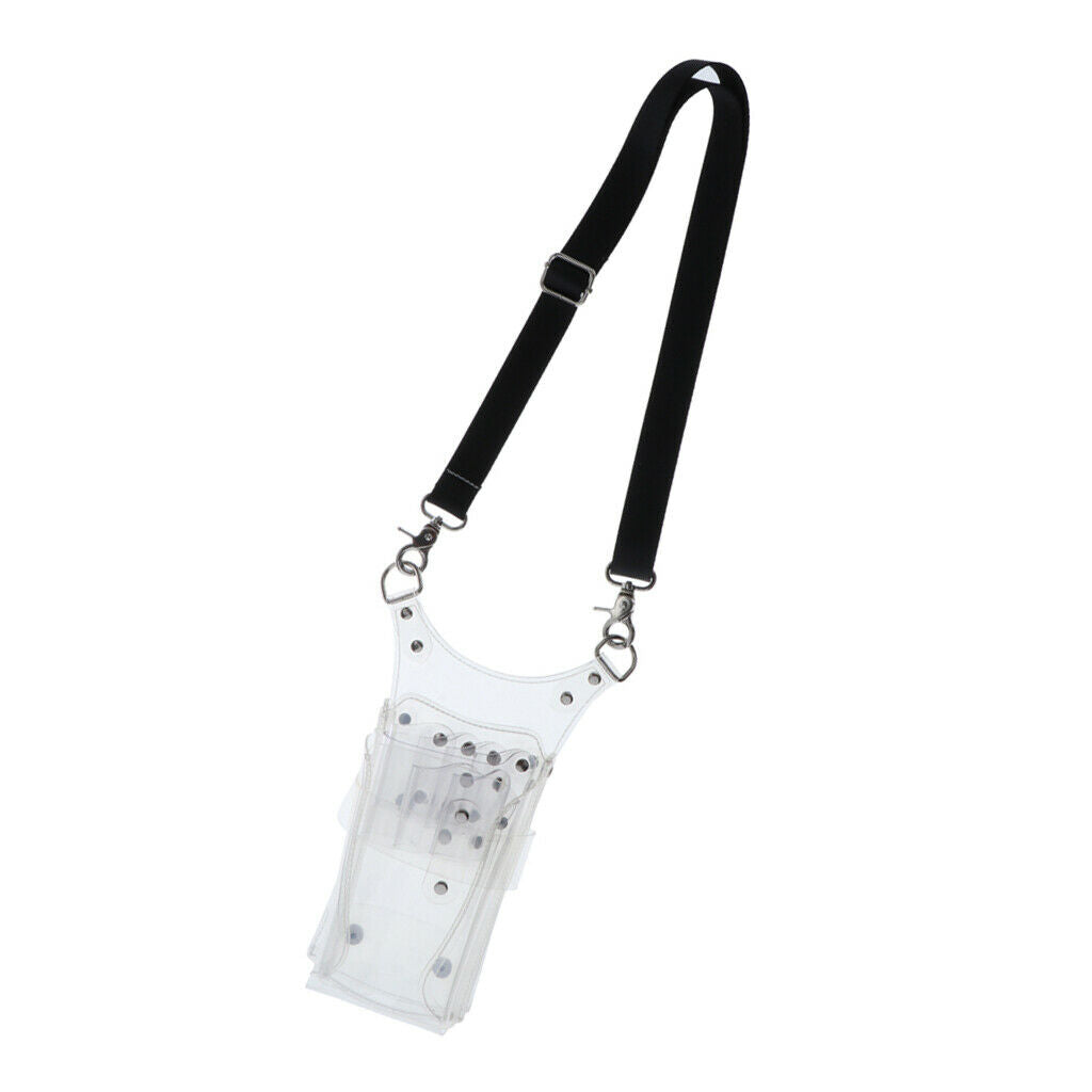 6 Spaces Clear Professional Barber Scissors Bag Stylist Shears Pouch Case