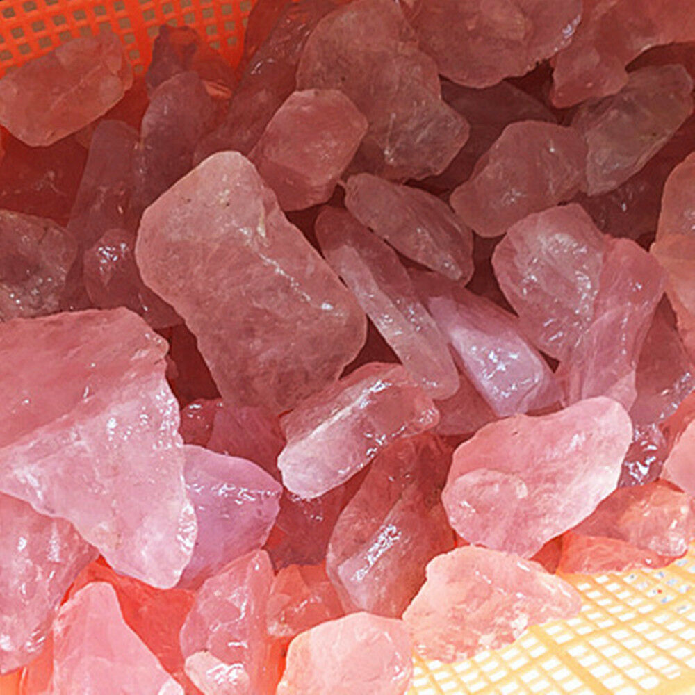 Chic Natural Pink Healing Quartz Crystal Stone Rock Mineral Specimen Collection
