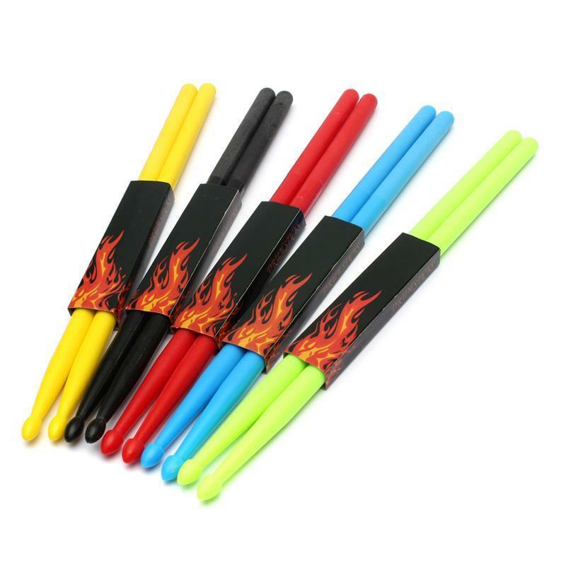 5 Pair of Durable 5A Nylon Drum Stick 405mm/ 15.7'' 5 Color/Set Drum Sticks USA