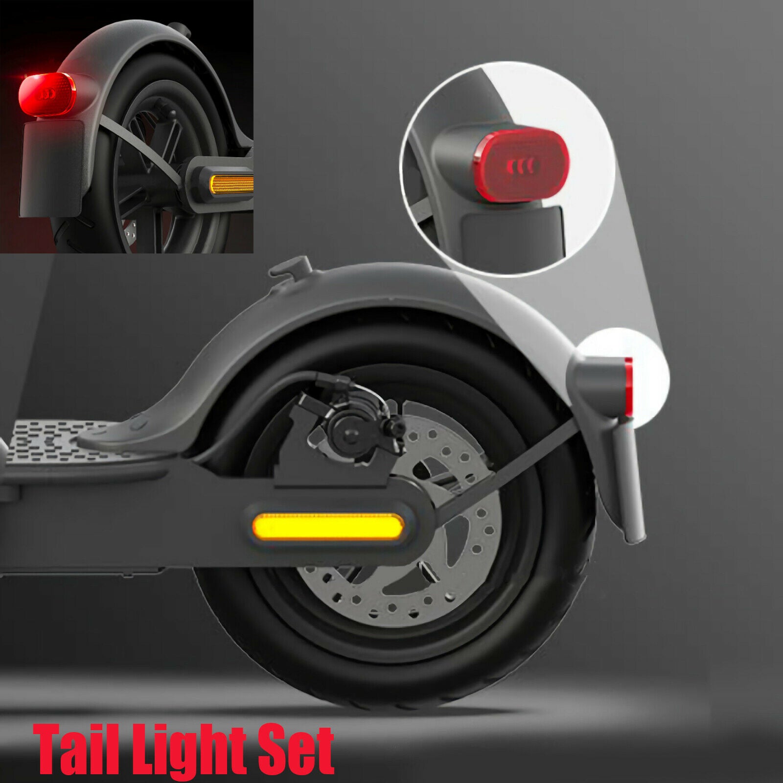 Rear Mudguard Fender Guard Taillight Kit For   M365/M365Pro 1S Pro2 Scooter
