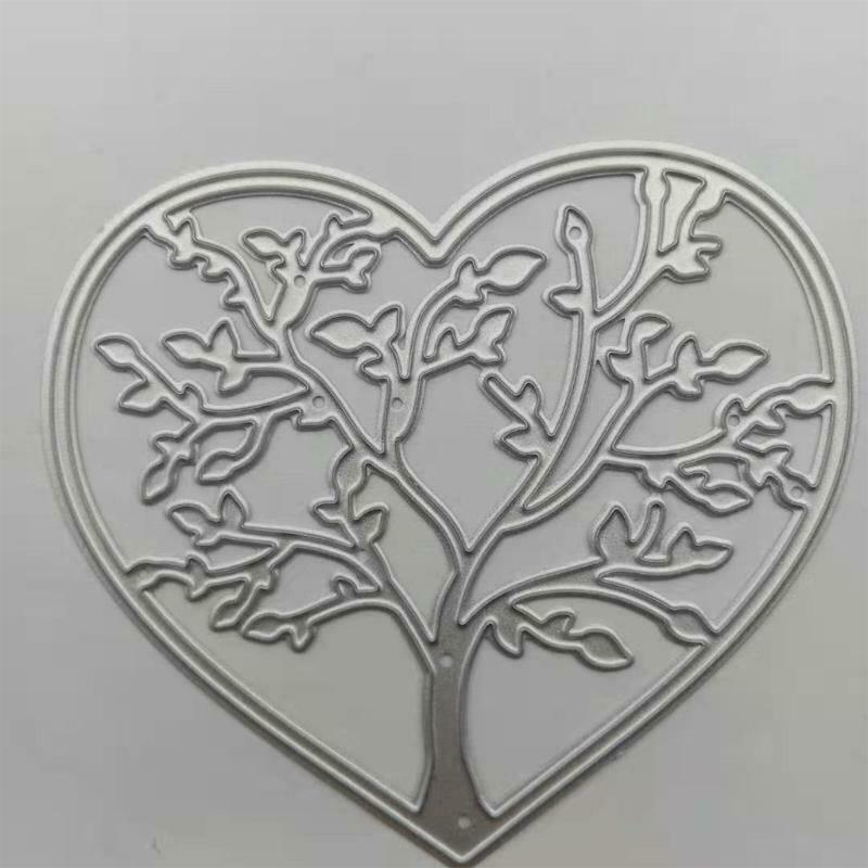 Love Metal Cutting Die Template Creative Small Tree Metal Die Cutter Stencil