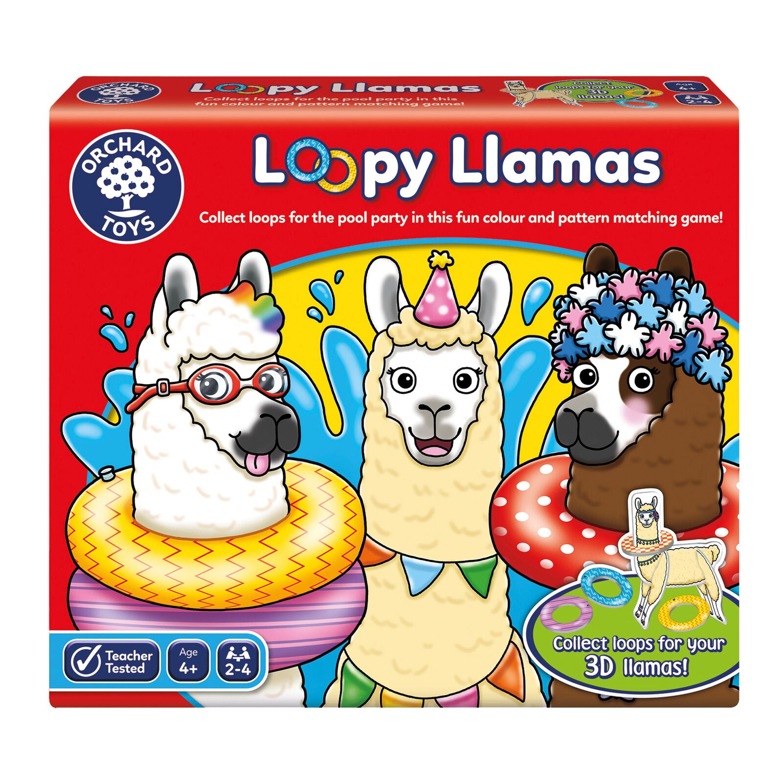 Orchard Toys 099 Loopy Llamas Colour Match Board Game Family Children Age 4+