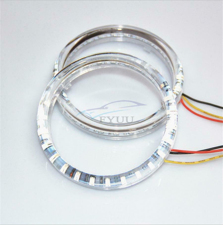 Plug&Play 12V-24V Waterproof APP Control ID80mm RGB LED Angel Eyes Lights Kit