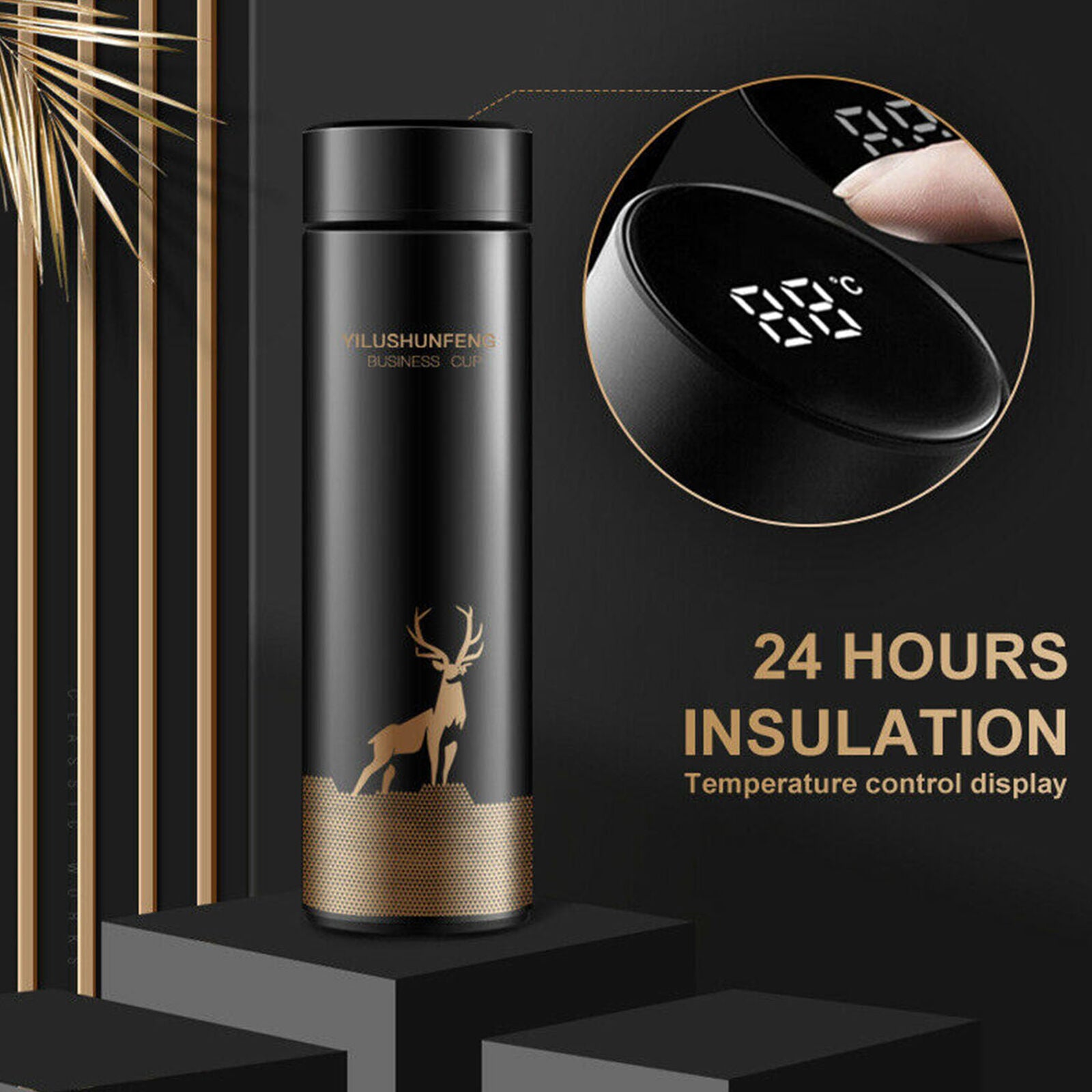 Insulated Travel Coffee Mug Cup Thermal Stainless Steel Flask Vacuum Thermos