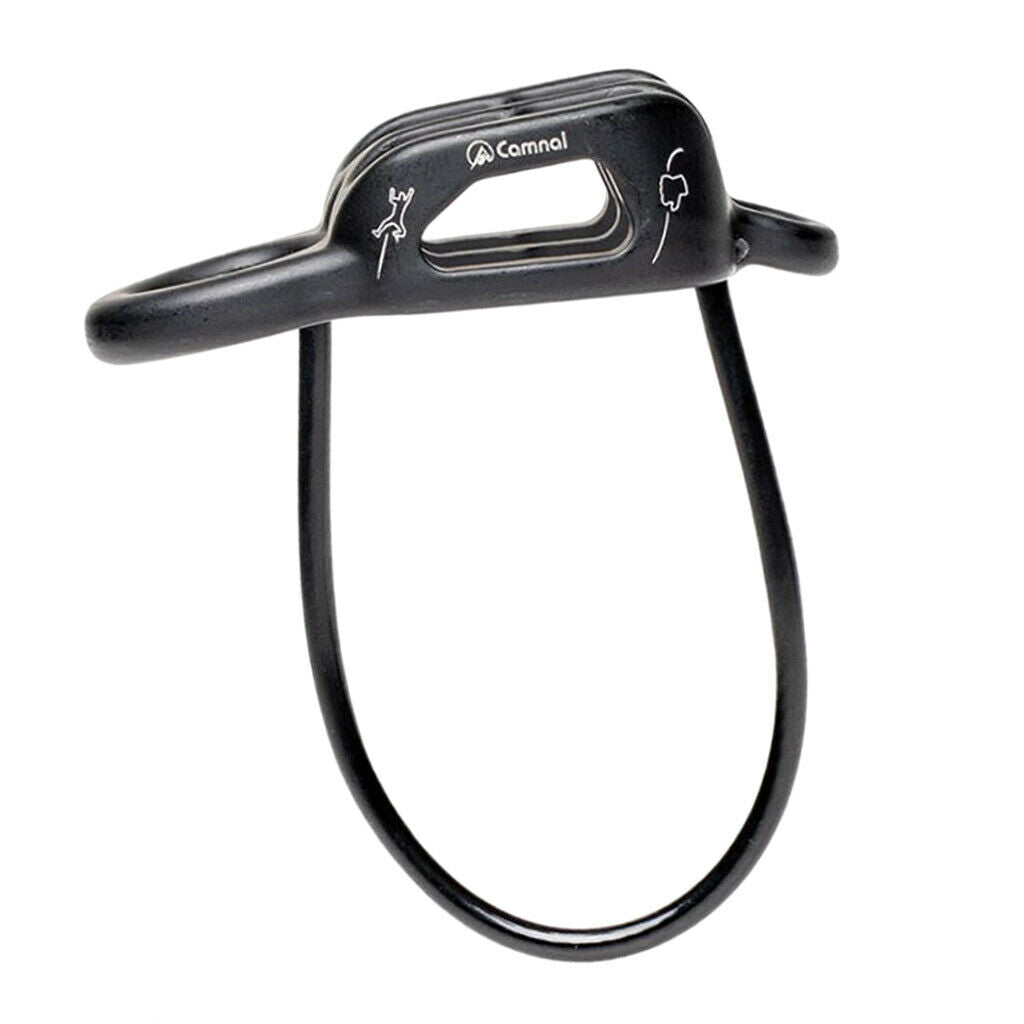 Outdoor CE Rock Climbing   ATC Belay Device Descender Rappelling Gear Black