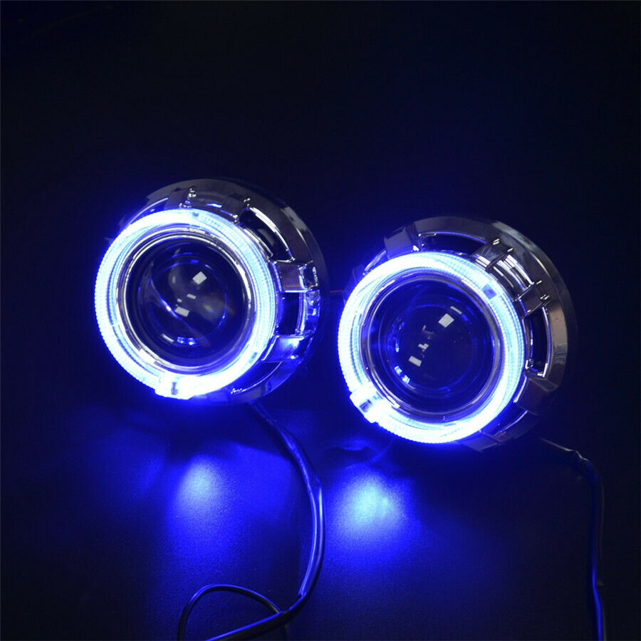 3.0inch h1 Bi xenon hid Projector lens Shrouds RGB app Bluetooth Led angel eyes