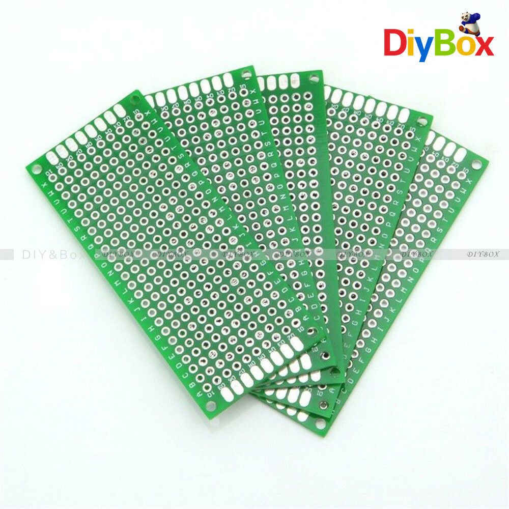 20Pcs Double Side Prototype PCB BreadBoard Circuit 5x7 4x6 3x7 2x8 Each 5Pcs DB