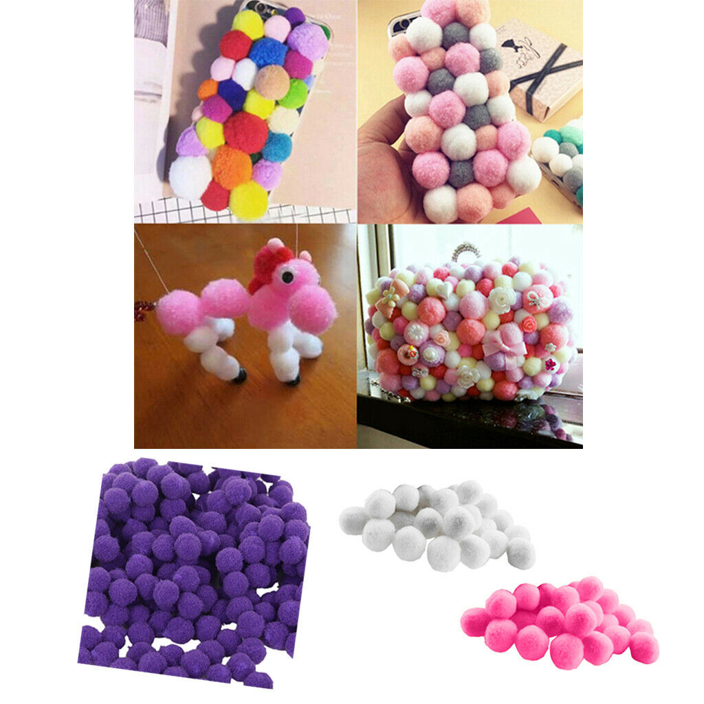 300 Pieces Mixed Pom Pom Balls MINI Felt Balls 0.7inch, for DIY Decoration,