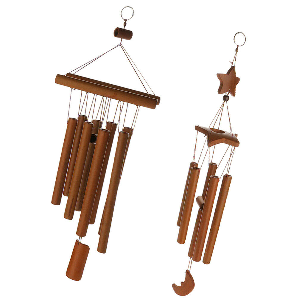 2 Pieces / Set Bamboo Wind Chimes Bells, Lucky Fengshui Ornaments, Unique Gifts