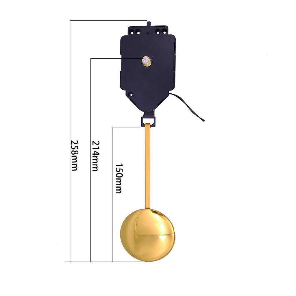 Quartz Pendulum Clock Movement Kits DIY Clock Making w/ Hands and Pendulum