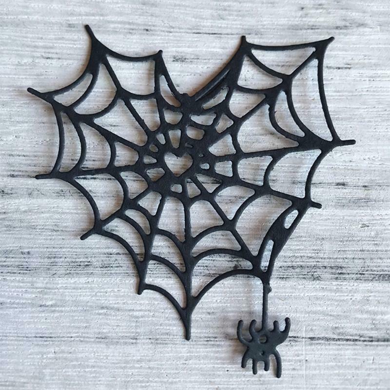Halloween Heart Spiderweb Metal Cutting Dies Stencil DIY Scrapbooking Album Card
