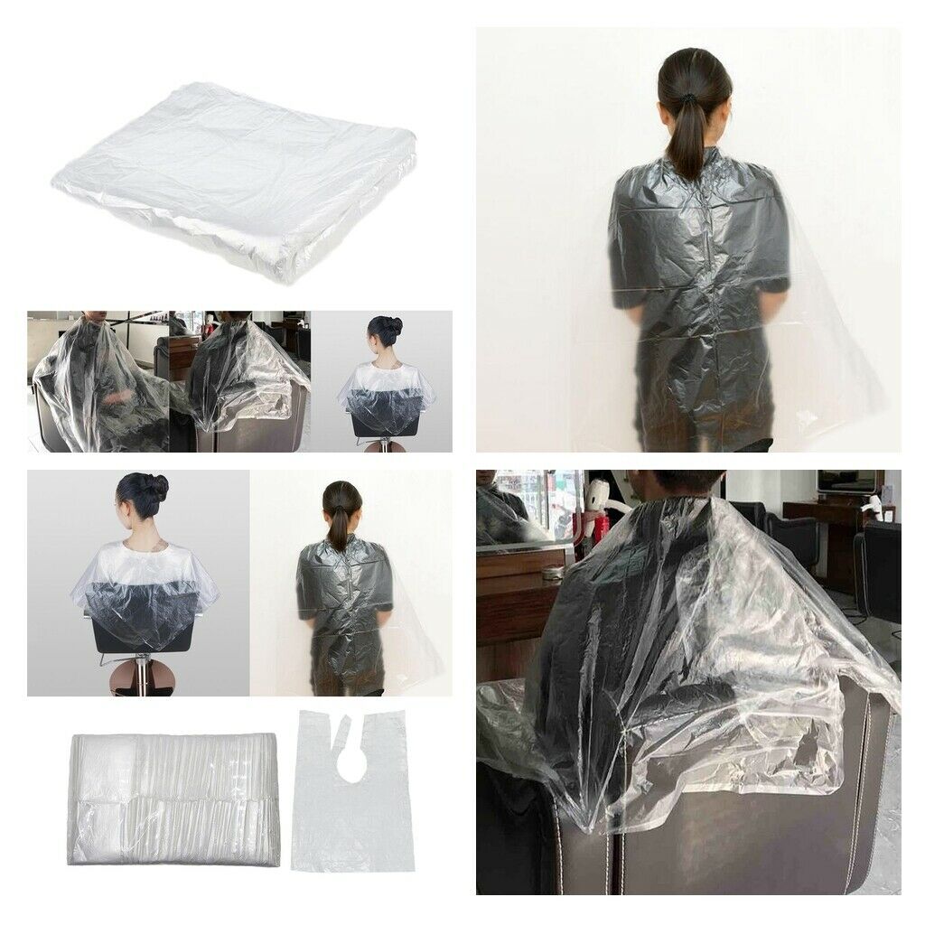 300 Pieces Disposable Hair Cutting Cape Shawl Salon Gown Hair Cut Capes