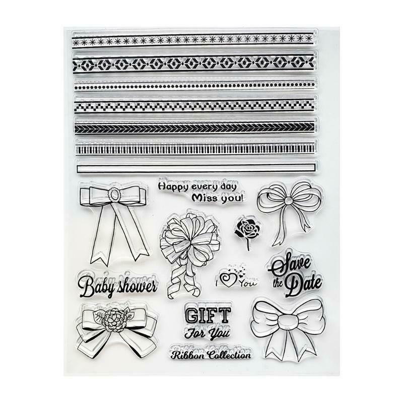 ribbon collection Clear Stamps Silicone Embossing Stencil DIY Album Paper Card