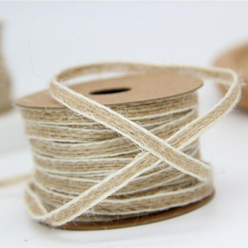 New 10m/Roll Natural Jute Ribbon Twine Rope String DIY Craft Burlap Wraps