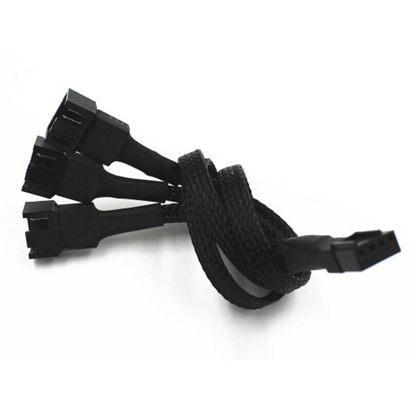 1PC 3pin Fan Sleeved Extension Splitter Hub Cables Motherboard CPU 3 pin 3 w Lt