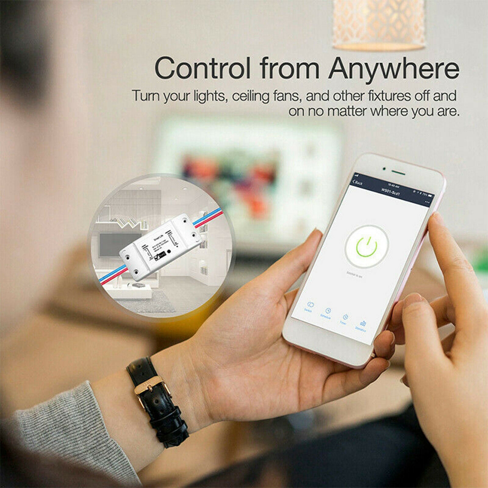 WiFi Smart Light Switch Timer APP Works with   Google Home Appliances