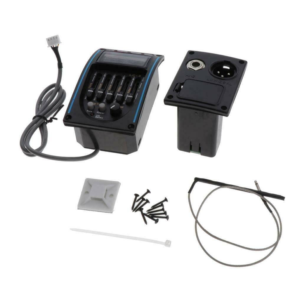 Acoustic Guitar Pickup & EQLC-5 Band Preamp Tuner Guitar DIY Accessories