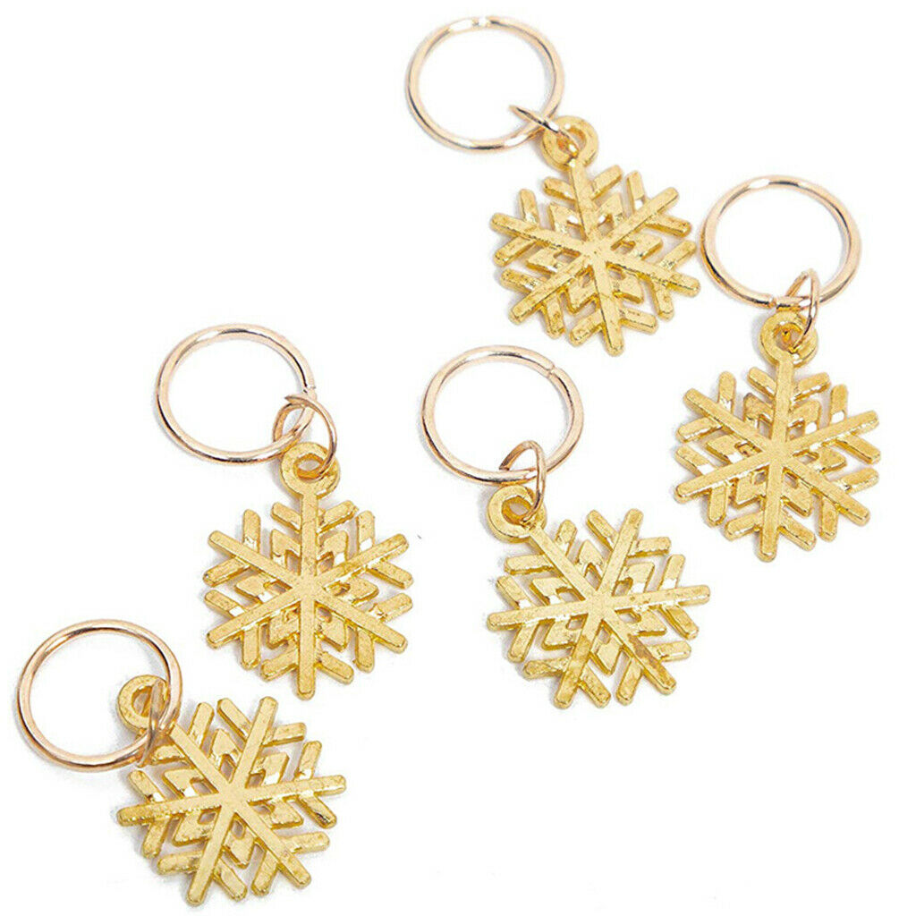 120Pcs Shell Snowflake Star Leaf hair Jewelry Braid Hoops for Braiding hair