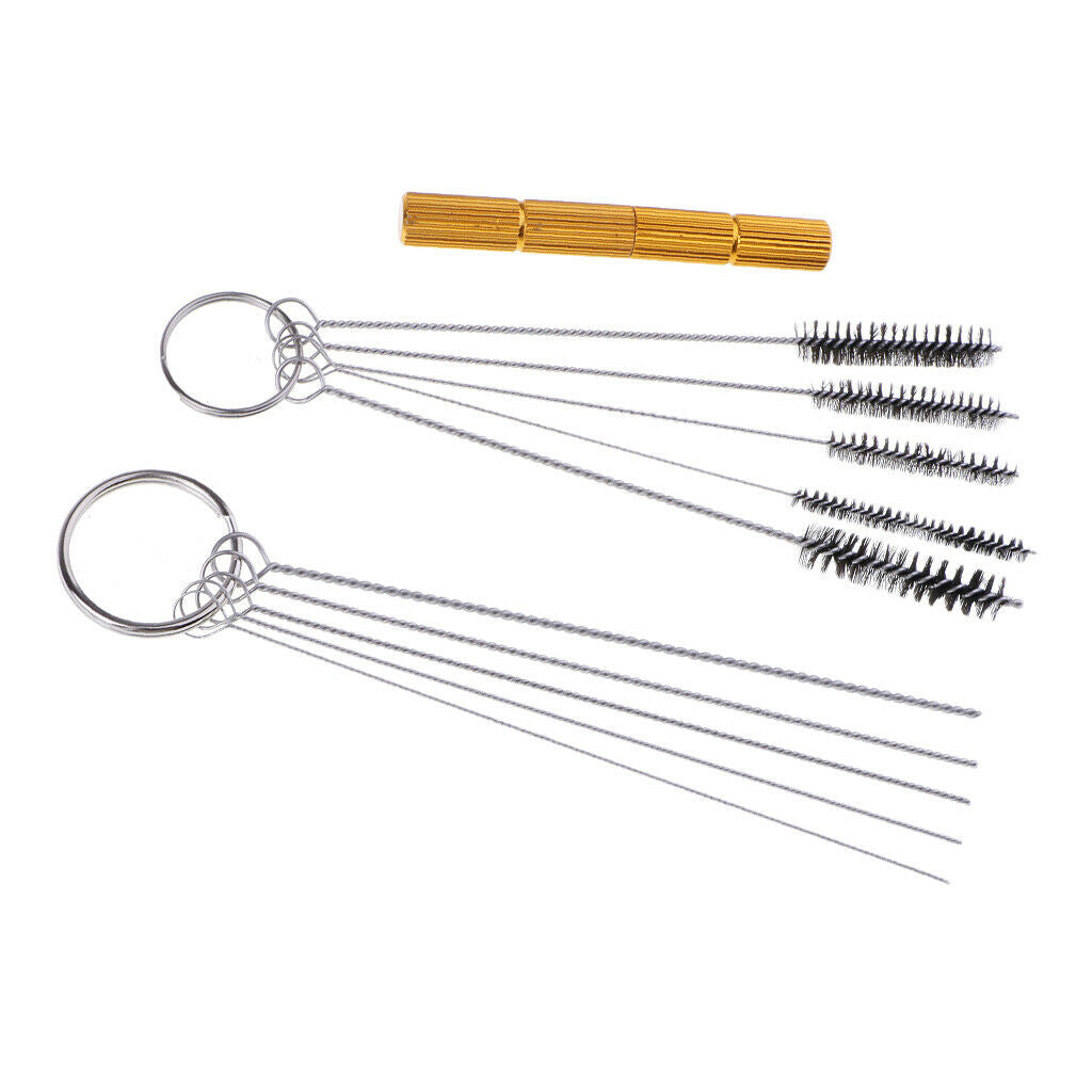 11x Airbrush Spray Cleaning Repair Tool Kit Stainless Steel &Brush Set