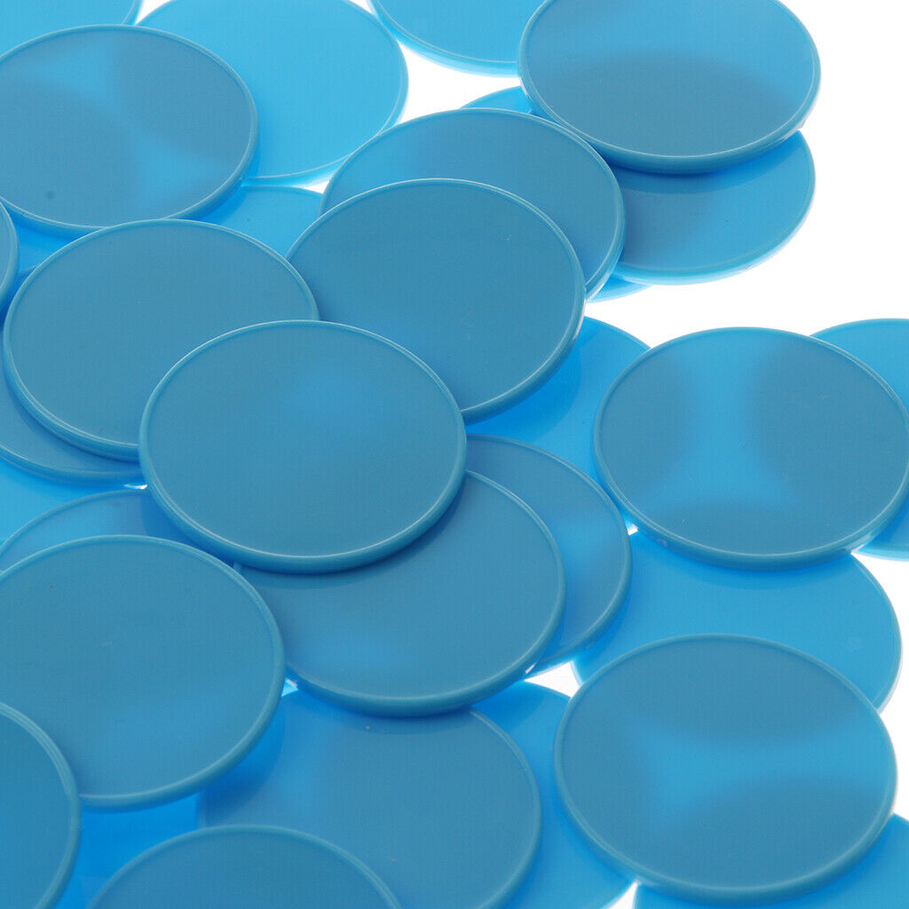 50pcs Plastic Counters Chips for Mathematics Numeracy Teaching Blue