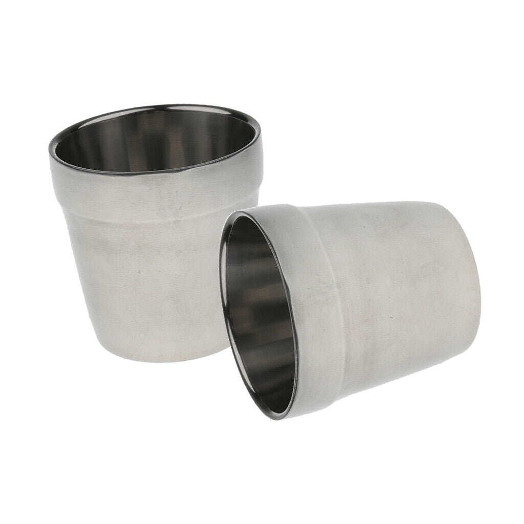 2 Pieces Stainless Steel Pint Cups Water Tumblers, Unbreakable And Stackable
