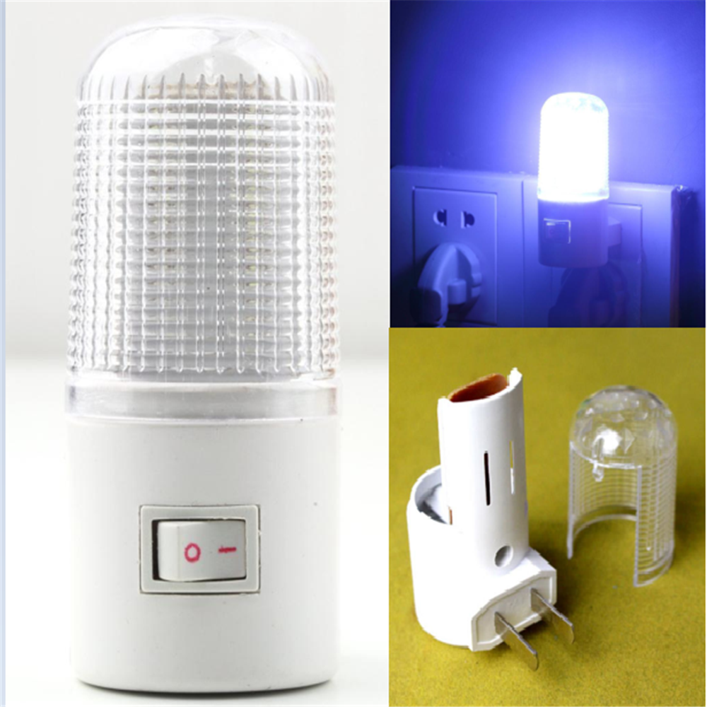 LED Night Light Bedside Lamp Wall Mounted US Plug 4LED Bedroom Lighting Bulb HOT