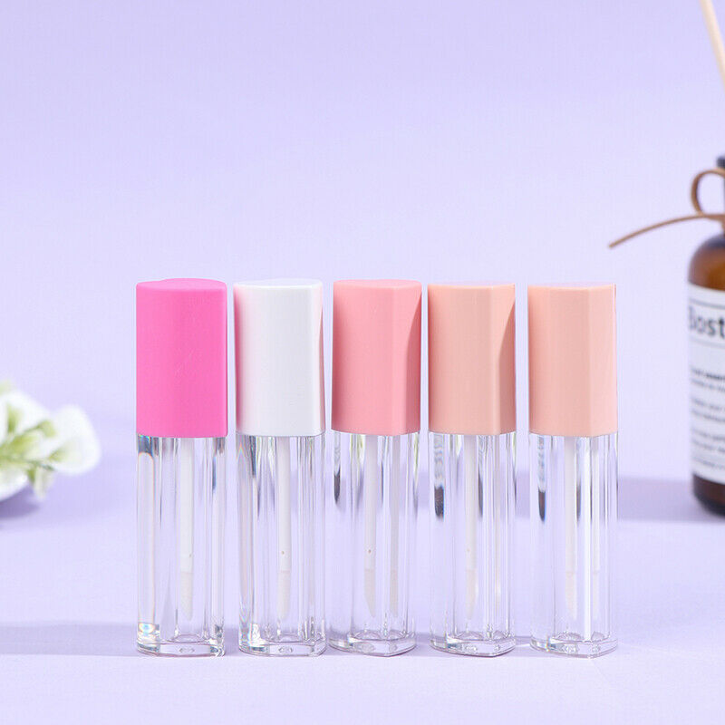 5Pcs Empty Heart-shaped Cosmetic Lip Gloss Balm Container Travel Lipstick T TL