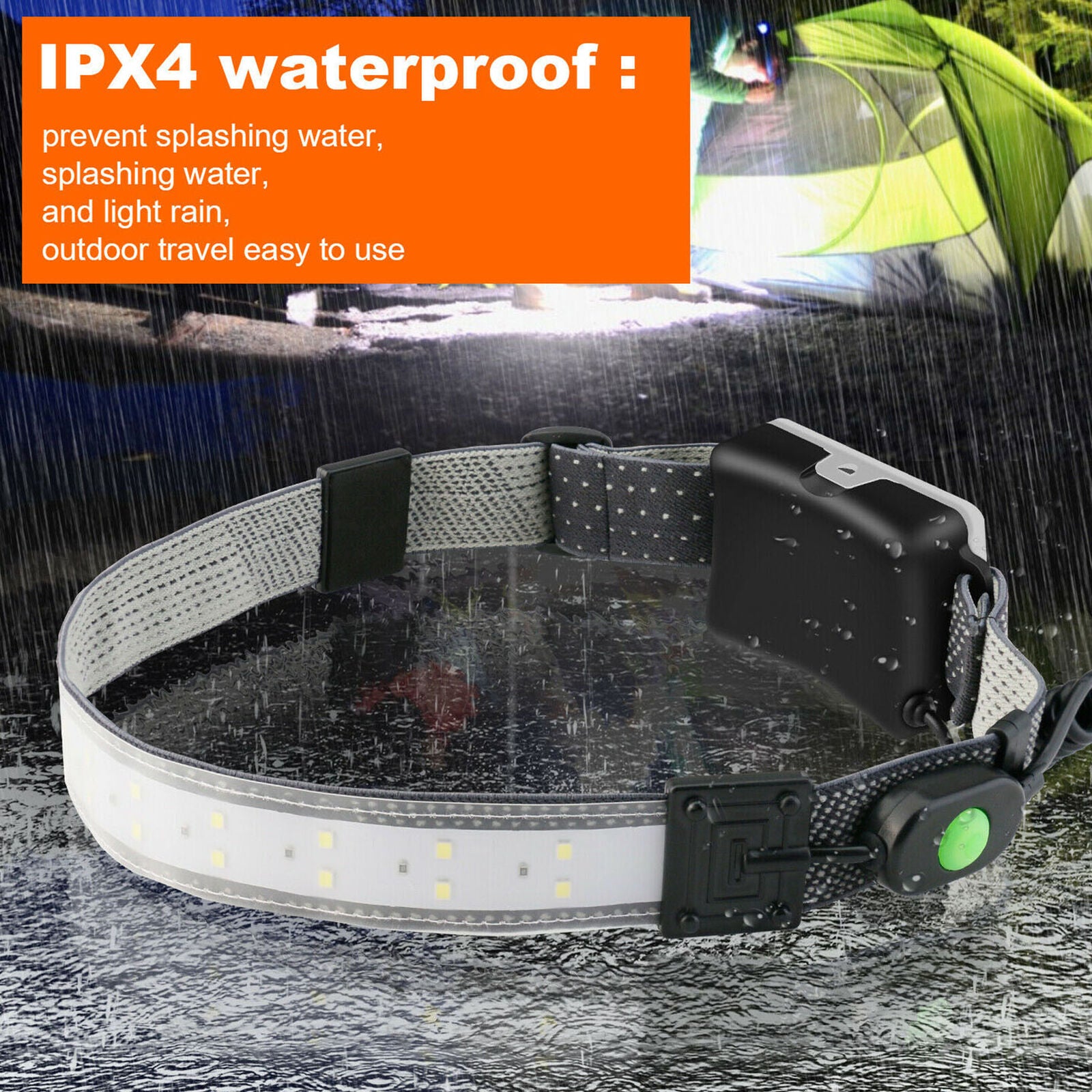 LED Headlamp Flashlight Head Torch Light 3 Mode Adjustable Head Lamp Waterproof