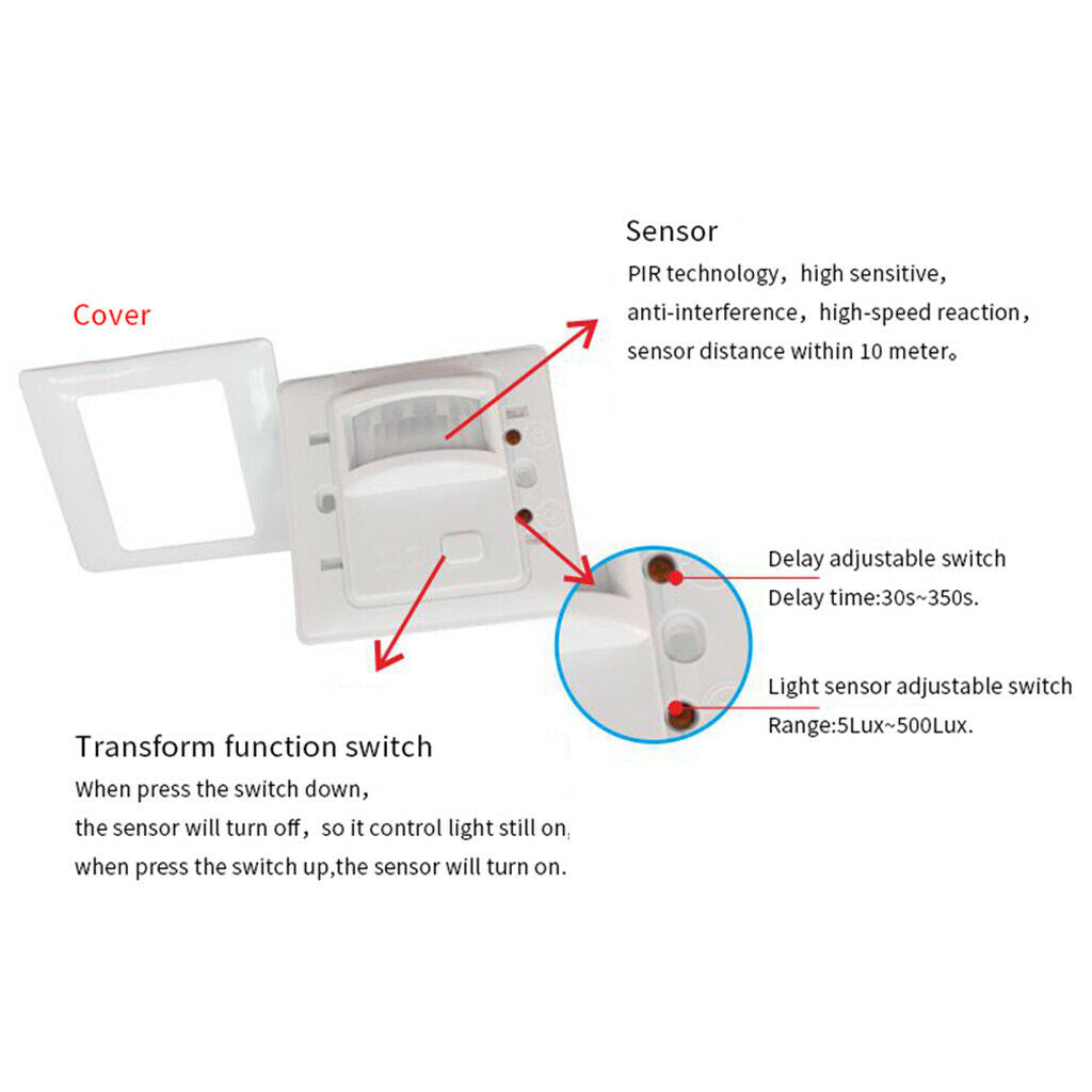 Warehouse Basement Cabinet DC 12V Automatic Infrared PIR Motion Sensor Home LED