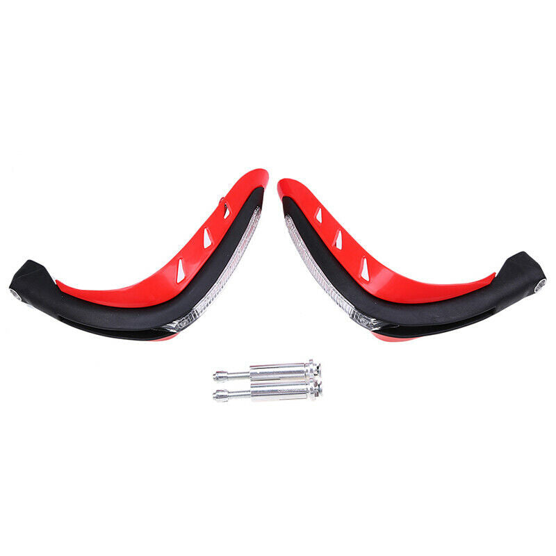 Pair LED Indicator Light Motorcycle 1" Handlebar Mounting Hand Guard Protection