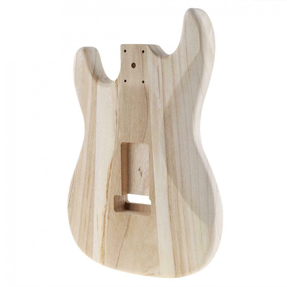 Barrel Maple Unfinished Electric Guitar Body DIY Electric Guitar ST Style