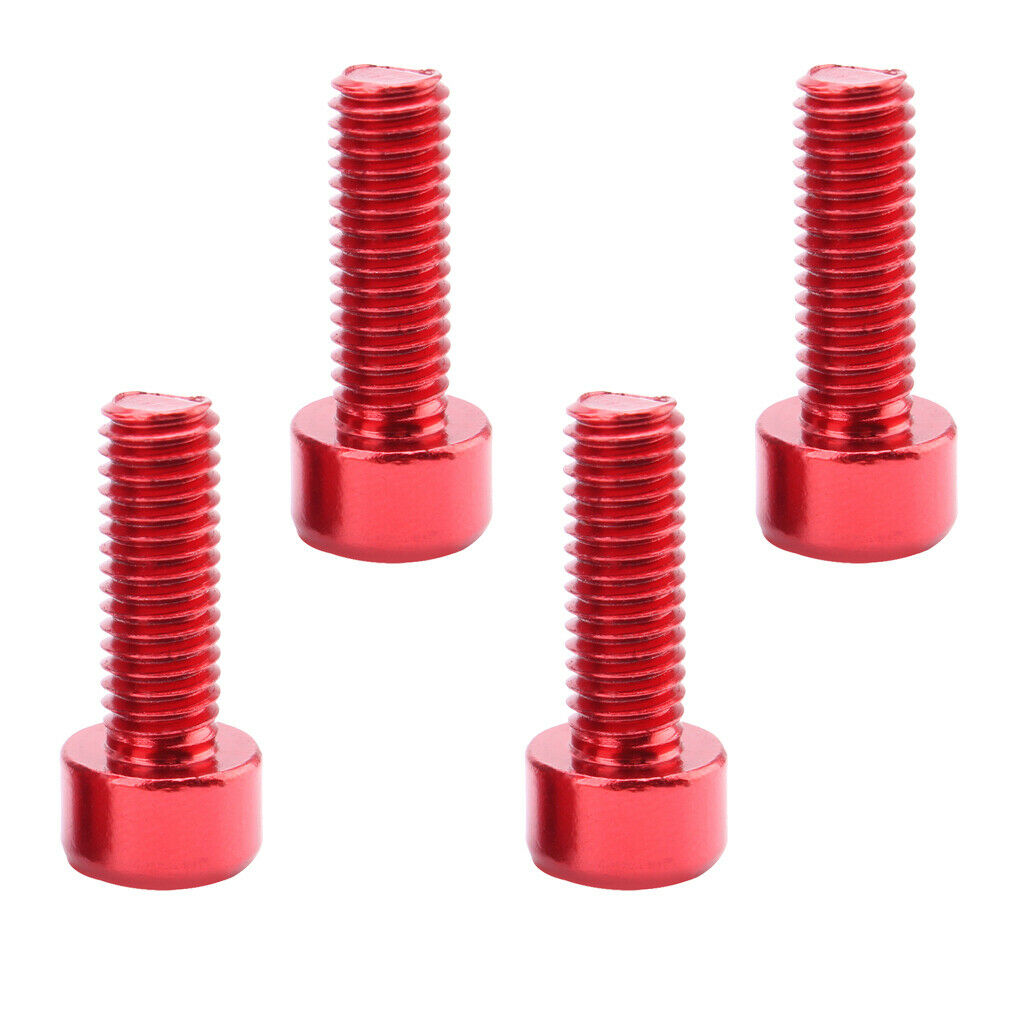12Pcs Aluminum Alloy Bike Water Bottle Cage Holder Bolts Screws Durable Red