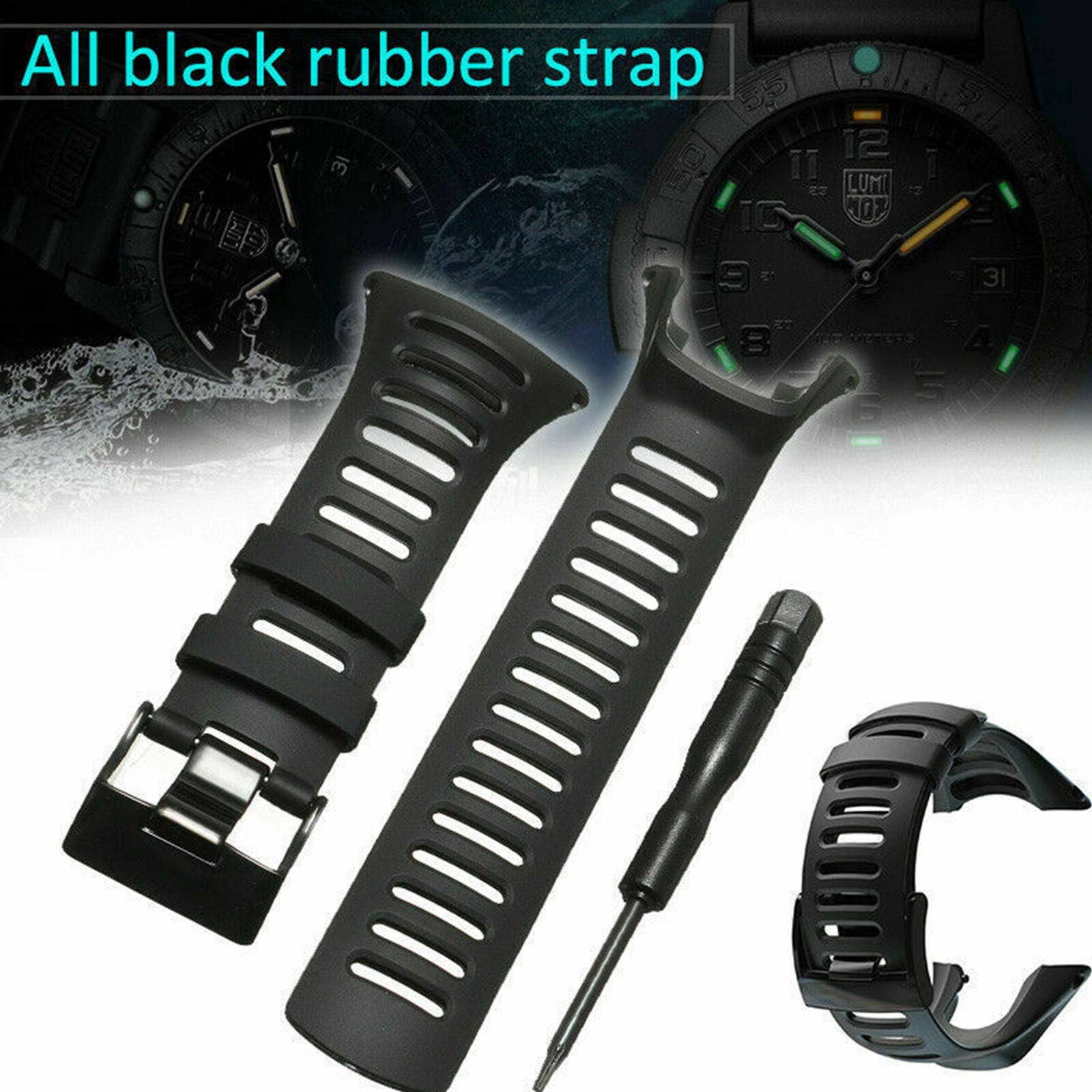 Black Soft Watch Strap Band For Suunto Ambit 1 2 2R 2S Ambit 3 SPORT SS019474000