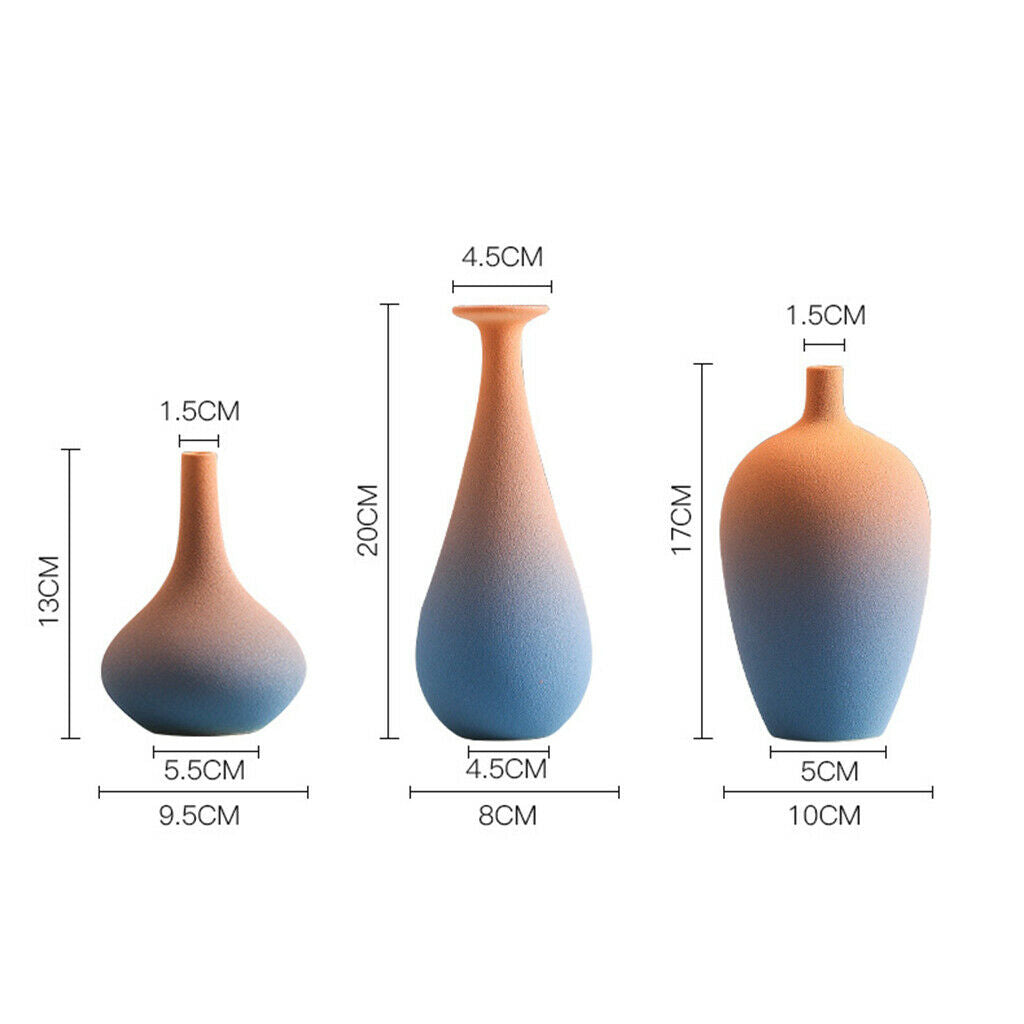 Modern Flower Vase Flowerpot Elegant Home Living Room 9.5x13cm Mouth 1.5cm