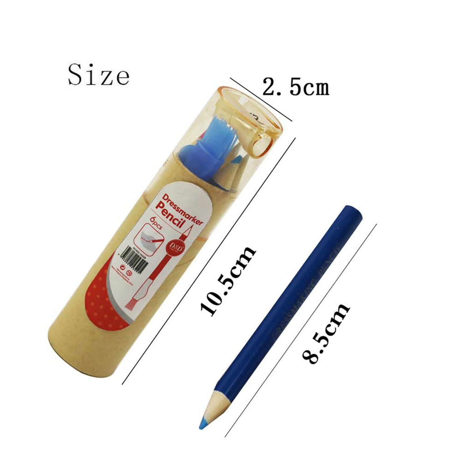 Sewing Fabric Pencils Tailor Mark Dressmaker Fabric Chalk Pencil with Sharpener