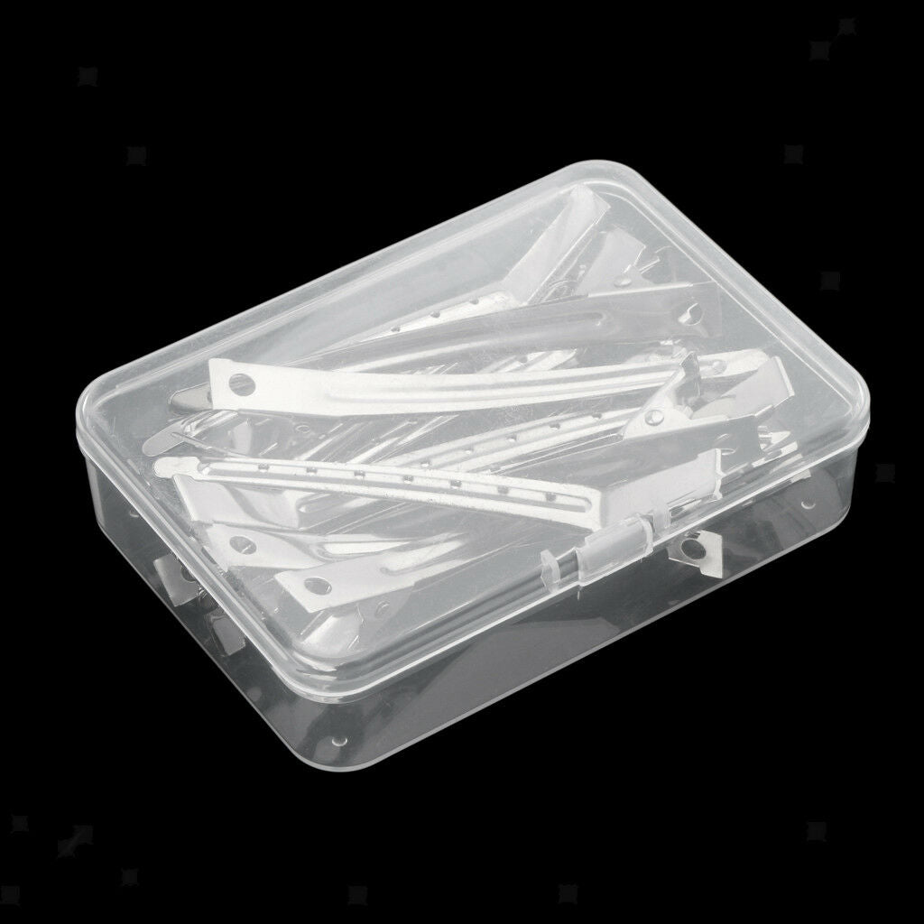 12pcs/Box Hair Long Section Clips Salon Cutting Styling Hairdressing Clamps